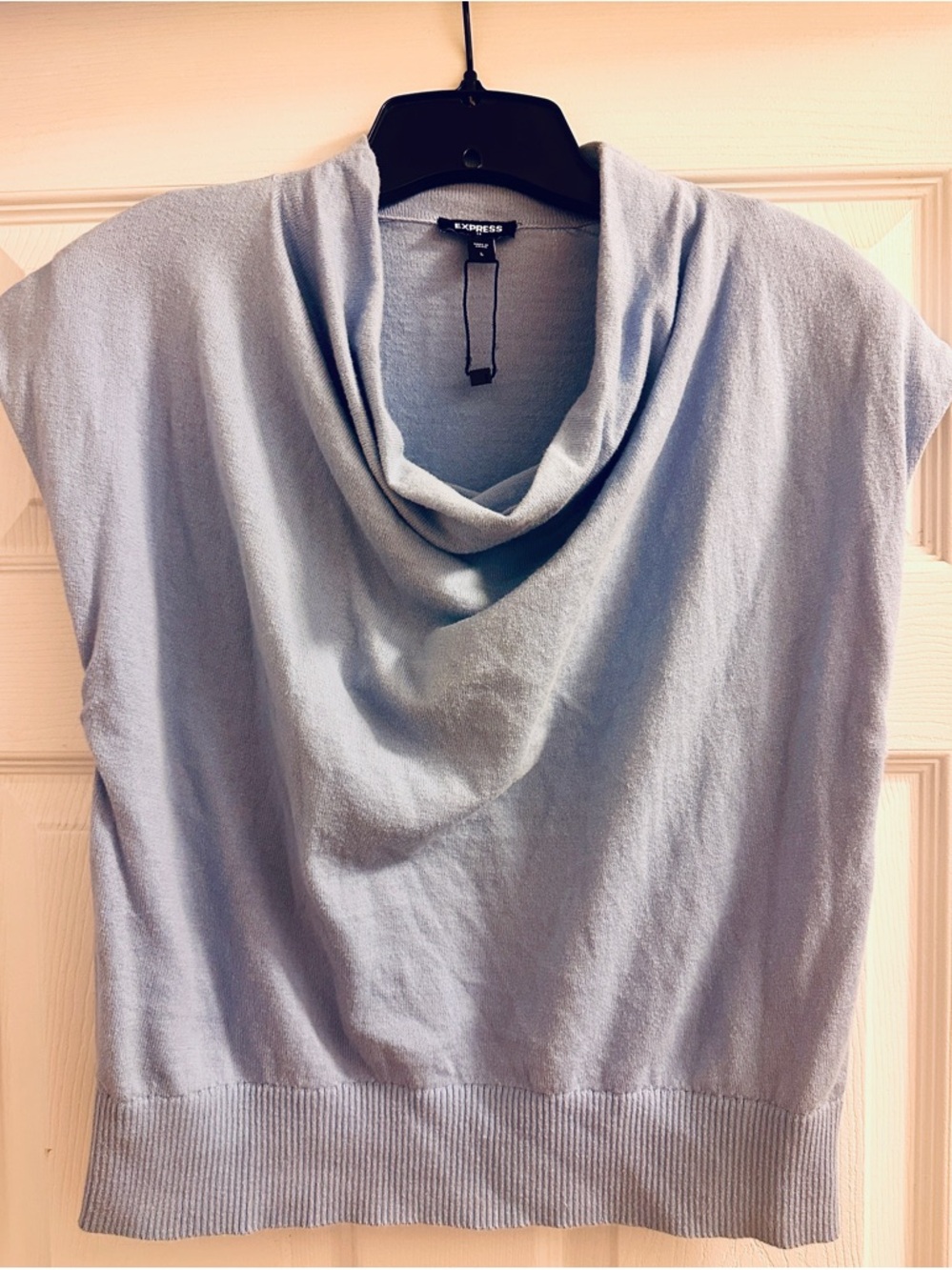 Express Women’s Light Blue/Lavender Cowl Neck Sweater Top